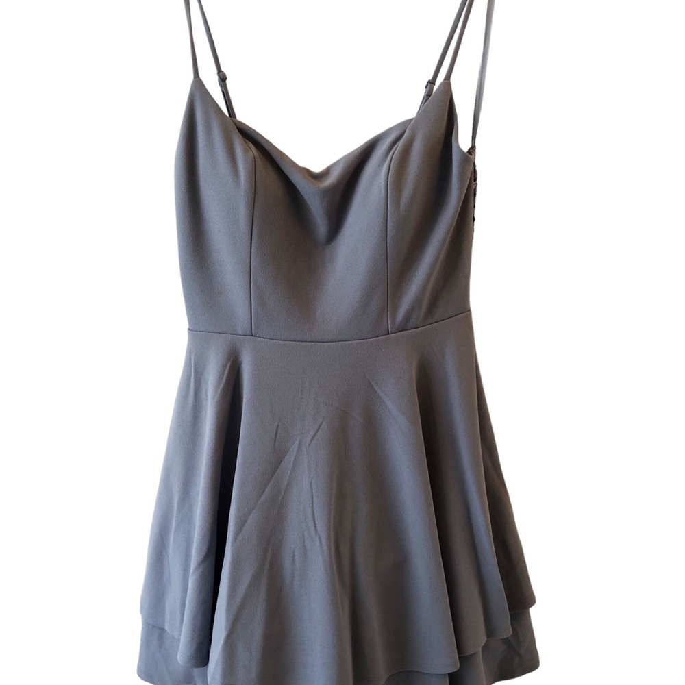 Women's City Vibe Blue Skater Dress Size 9 pit to pit is 17” length is 34”